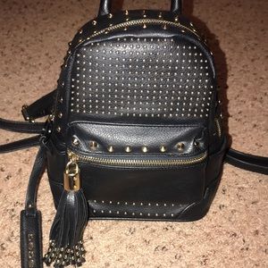 BEBE STUDDED MINI BACKBAG
